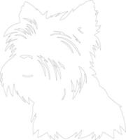 affenpinscher schets silhouet vector