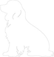 sussex spaniel schets silhouet vector