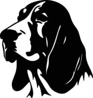 basset hond silhouet portret vector
