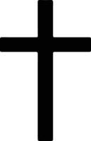 kruis icoon zwart silhouet vector