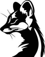 servaline genet silhouet portret vector