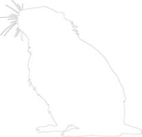 capibara schets silhouet vector