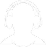 audio icoon schets silhouet vector