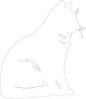 wild kat schets silhouet vector