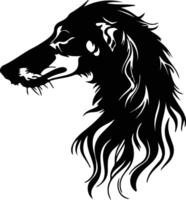 borzoi silhouet portret vector