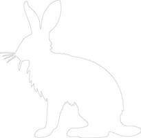 jack konijn schets silhouet vector