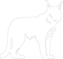 lynx schets silhouet vector