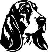 basset hond silhouet portret vector