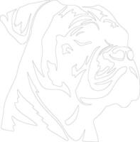 Amerikaans bulldog schets silhouet vector