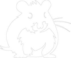 hamster schets silhouet vector