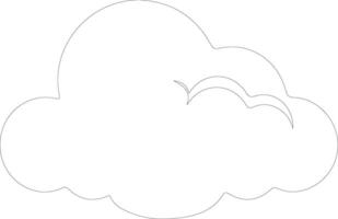 wolk icoon schets silhouet vector