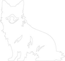 Zweeds valhond schets silhouet vector