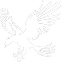 archaeopteryx schets silhouet vector