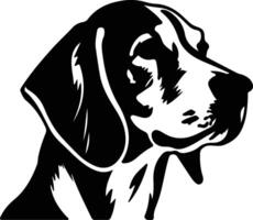 Engels foxhound silhouet portret vector