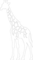 giraffe schets silhouet vector