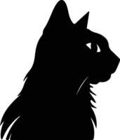 braziliaans kort haar kat silhouet portret vector