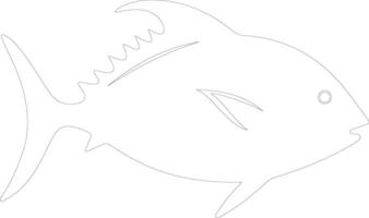 pompano schets silhouet vector