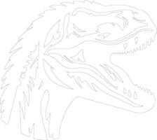 velociraptor schets silhouet vector