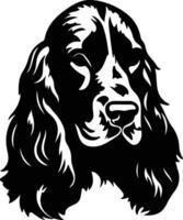 cocker spaniel silhouet portret vector