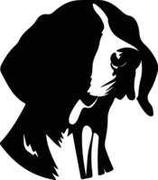 Engels foxhound silhouet portret vector