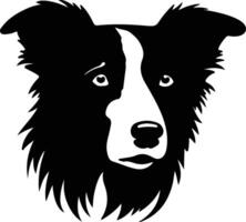 grens collie silhouet portret vector