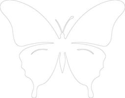 ulysses vlinder schets silhouet vector