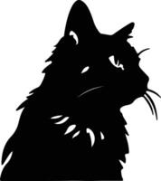 baai kat silhouet portret vector