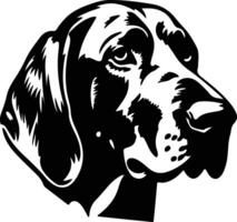 redbone coonhound silhouet portret vector
