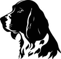 welsh springer spaniel silhouet portret vector