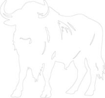 GNU schets silhouet vector