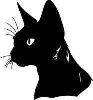 Thais traditioneel Siamees kat silhouet portret vector