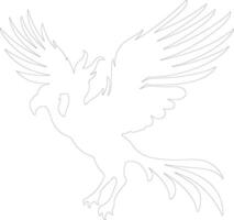 archaeopteryx schets silhouet vector