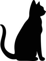 suphalak kat zwart silhouet vector