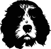 cockapoo silhouet portret vector