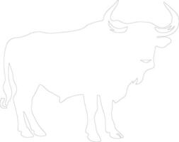 Kaapbuffel schets silhouet vector