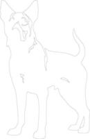 beauceron schets silhouet vector