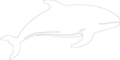 Groenlandse walvis schets silhouet vector