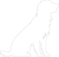 plat gecoat retriever schets silhouet vector