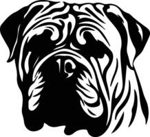 Chinese shar-pei silhouet portret vector