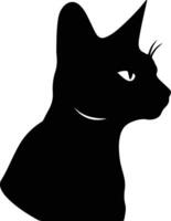 Birmees kat silhouet portret vector