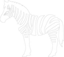 quagga schets silhouet vector