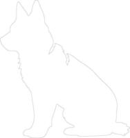 Noors elandhond schets silhouet vector