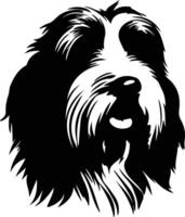 gebaard collie silhouet portret vector