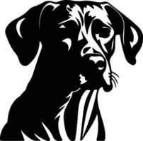 rhodesian ridgeback silhouet portret vector