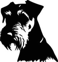 airedale terriër zwart silhouet vector