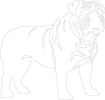 bulldog schets silhouet vector