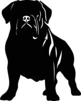 Napolitaans mastiff zwart silhouet vector