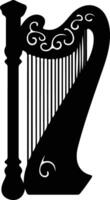 harp zwart silhouet vector