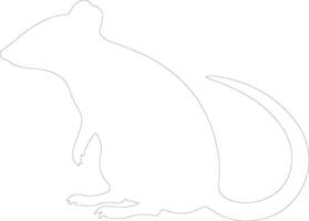 spitsmuis schets silhouet vector