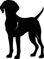 weimaraner zwart silhouet vector